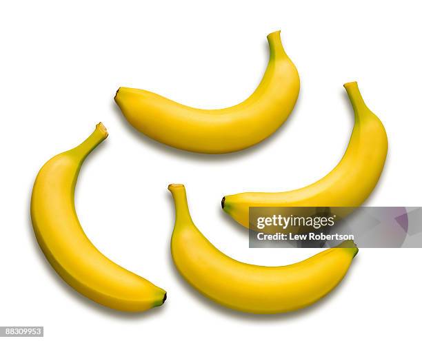 four bananas - banana ストックフォトと画像