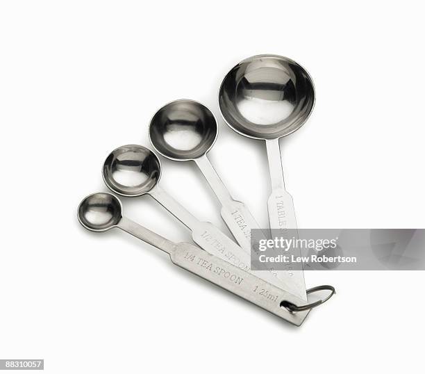 measuring spoon set - esslöffel stock-fotos und bilder