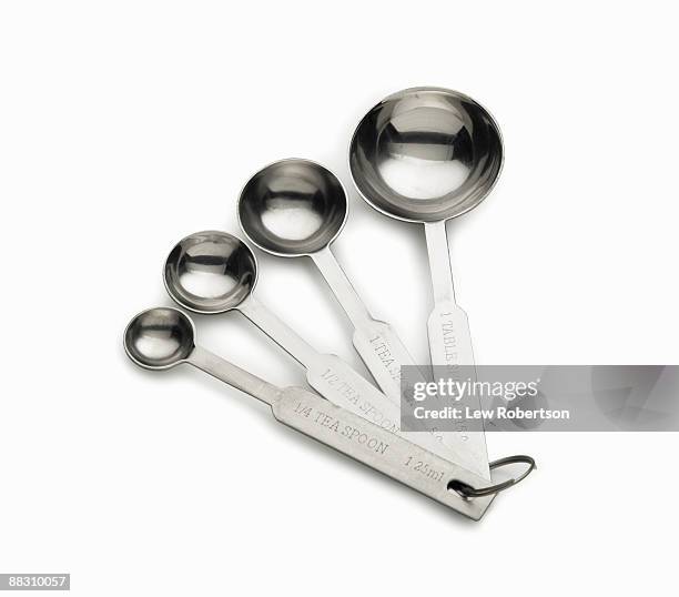 measuring spoon set - theelepel stockfoto's en -beelden