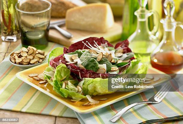 tricolor salad - almond oil stock pictures, royalty-free photos & images