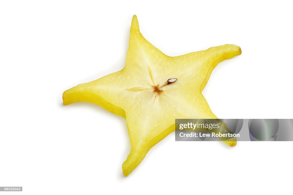 Slice of star fruit