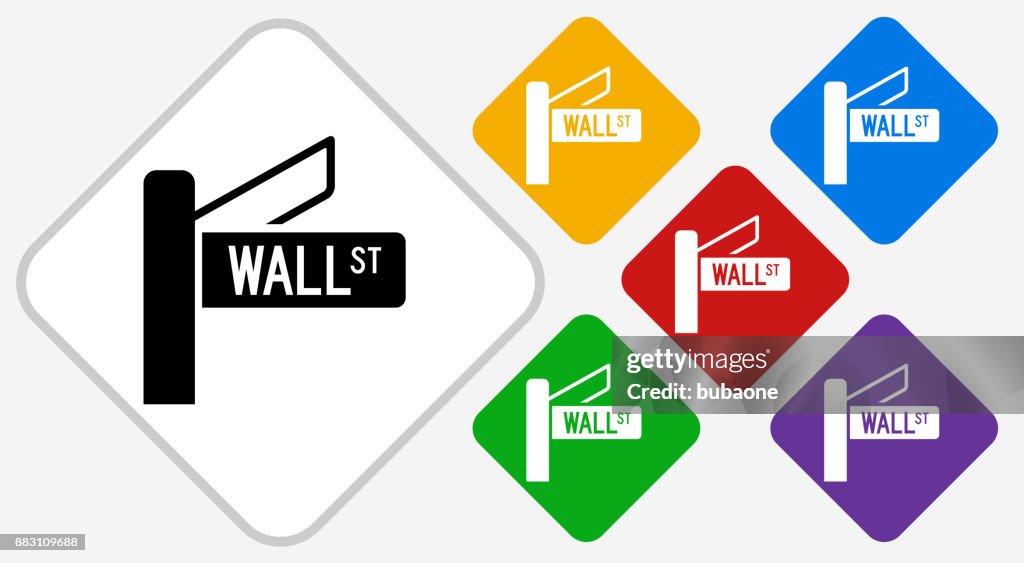 Wall Street muestra Color diamante Vector icono