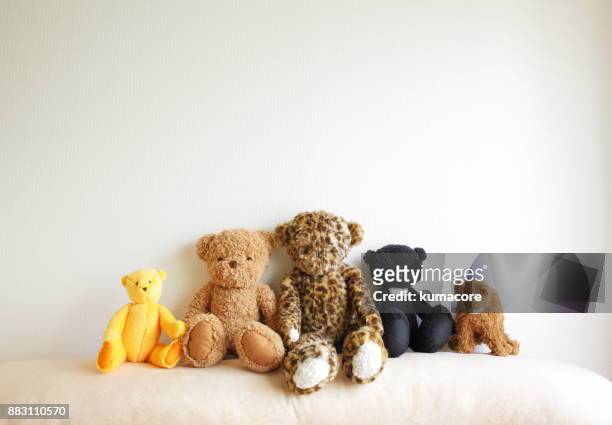 five stuffed toy at bear's - toy animal bildbanksfoton och bilder