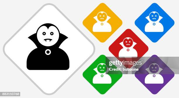 dracula halloween costume color diamond vector icon - dracula stock illustrations