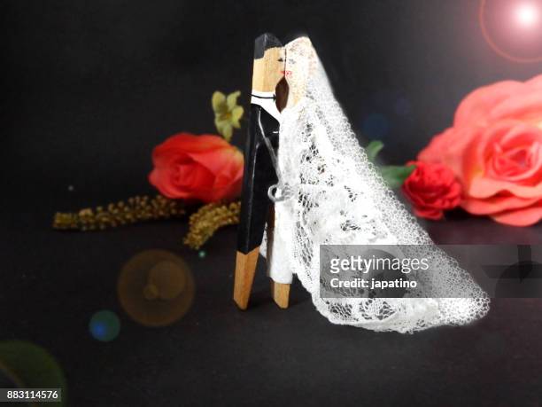 clothespin getting married - wedding guest gifts stock pictures, royalty-free photos & images