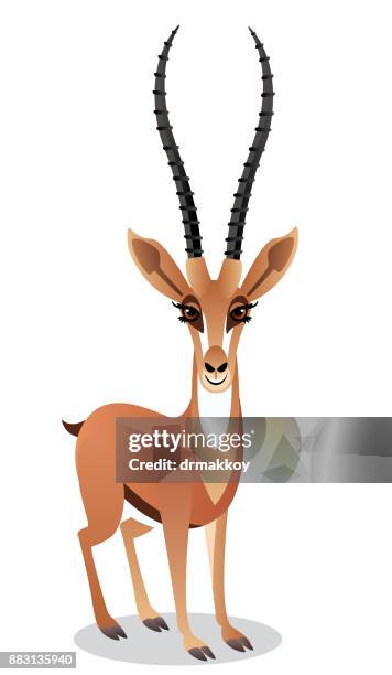 gazelle - safari logo stock illustrations
