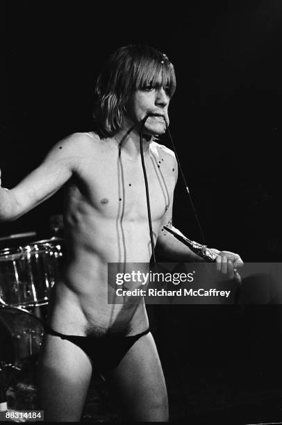 Iggy Pop of the Stooges performs live at Bimbo's Club in 1974 in San Francisco, California.