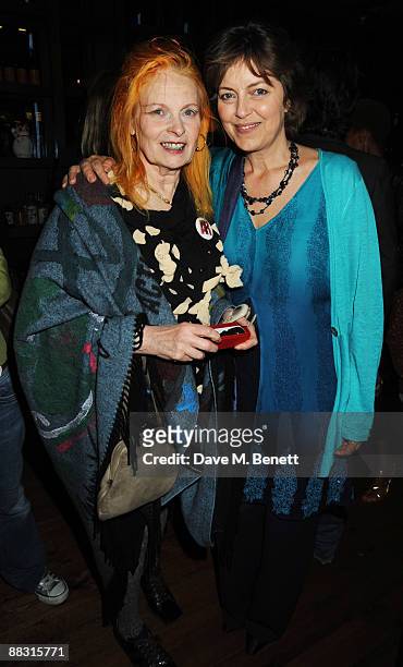 Greta Scacchi and Vivienne Westwood attend the launch party for Greta Scacchi's Sustainable Fishing Campaign alongside the new film 'End Of The Line'...