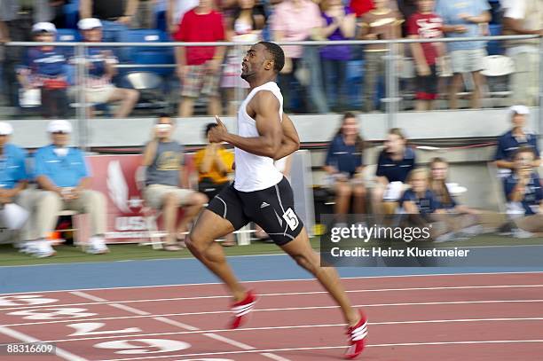 Reebok Grand Prix: USA Tyson Gay in action during Men's 200M at Icahn Stadium on Randall's Island. New York, NY 5/30/2009 CREDIT: Heinz Kluetmeier