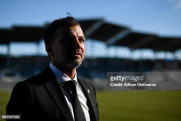 Colorado Rapids new head coach Anthony Hudson poses for a portrait on Thursday, November 30, 2017. Hudson formerly coached the New Zealand national...