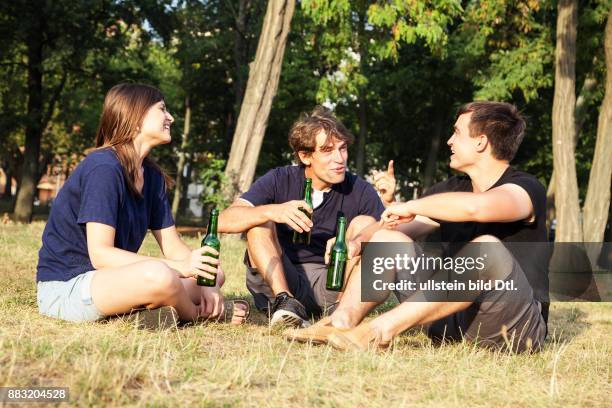 Freunde haben Spaß im Park