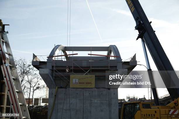 Brückenbau Perleberger Straße in Berlin für die S21 Bahn