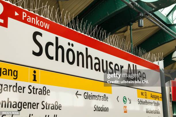 Schönhauser Allee U-Bahnstation in Berlin Prenzlauer Berg