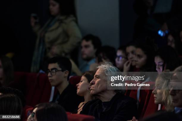 Director Abel Ferrara attends a Q&A with fans with Robert Pattinson before a movie screening during Lisbon and Sintra Film Festival on November 25,...