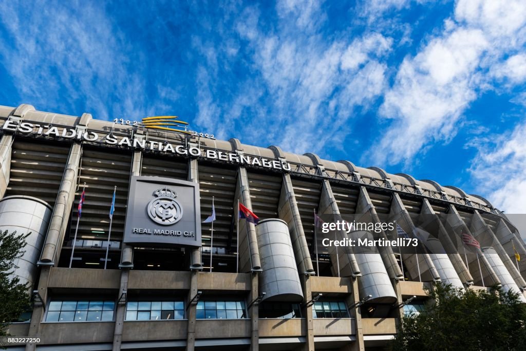 Match day in Santiago Bernabeu stadium