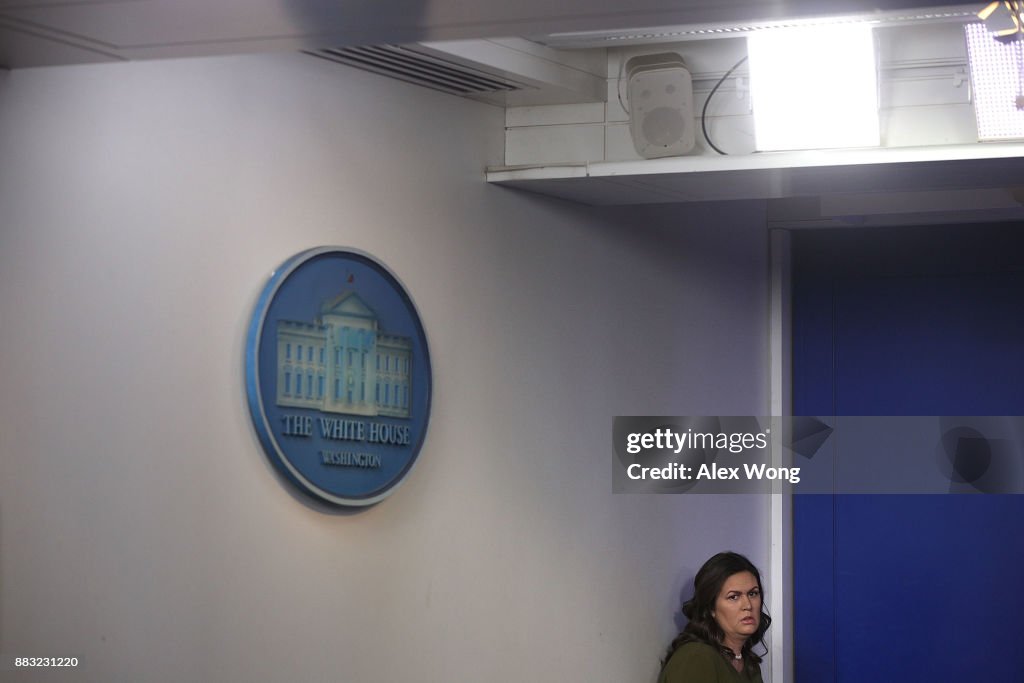 Press Secretary Sarah Sanders Holds Media Briefing At The White House