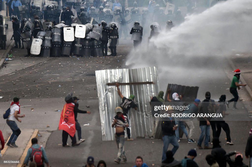 HONDURAS-ELECTION-NASRALLA-SUPPORTERS-PROTEST
