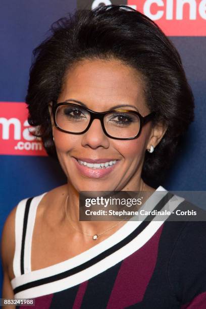 Audrey Pulvar attends "e-cinema.com" Launch Party at Restaurant L'Ile on November 30, 2017 in Issy-les-Moulineaux, France.