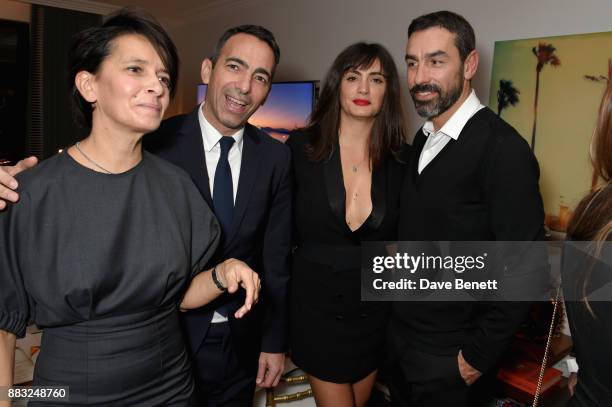 Sophie Djorkaeff, Youri Djorkaeff, Jessica Lemarie-Pires and Robert Pires attend as LOUIS XIII and Dylan Jones, GQ Editor in Chief co-host Intimate...