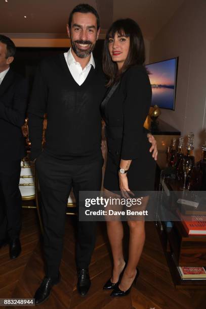 Jessica Lemarie-Pires and Robert Pires attend as LOUIS XIII and Dylan Jones, GQ Editor in Chief co-host Intimate Dinner Celebrating the brand's '100...