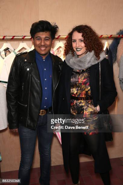 Raghav Tibrewal and Roxanne Henley attends the Cinta The Label launch party at Arty Farty Fashion Party on November 30, 2017 in London, England.