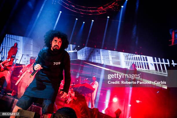 Michele Caparezza perform on stage on November 29, 2017 in Rome, Italy.