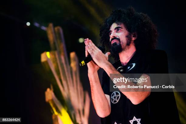 Michele Caparezza perform on stage on November 29, 2017 in Rome, Italy.