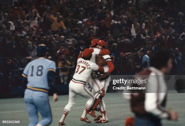 Cardinals celebrate their winning game seven of the World Series and defeating the Milwaukee Brewers for the World Championship.