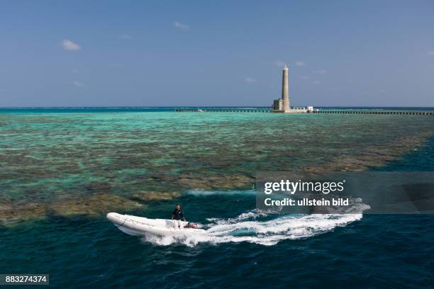 Lighthouse of Sanganeb Reef, Red Sea, Sudan