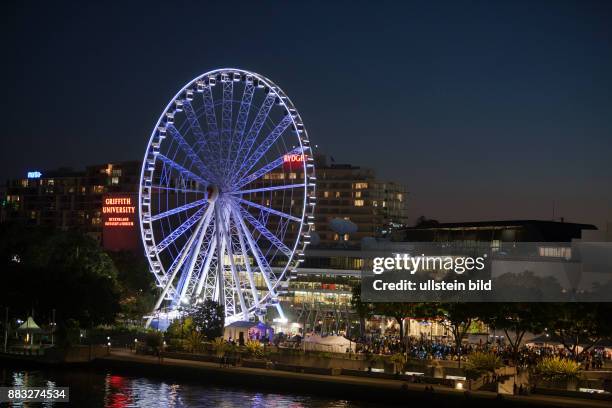 Illuminated Ferris Wheel on South Bank, Brisbane, Australia