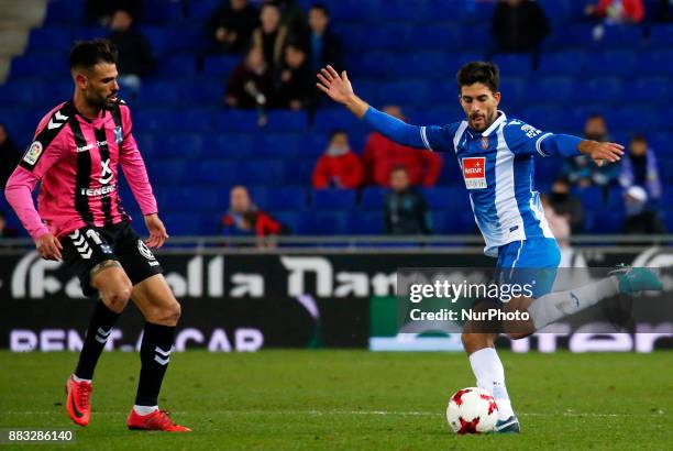 Didac Vila during the Copa del Rey match between RCD Espanyol and CD Tenerife,i n Barcelona, on November 30, 2017.