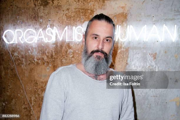 Tobias Bojko attends the First Female DIY Pop Up Store Opening at Seven Star Gallery on November 30, 2017 in Berlin, Germany.