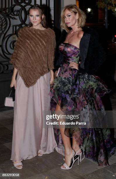 Lara Dibildos and Anna Barrachina attend the Hannibal Laguna 30th anniversary Gala Dinner at the Santo Mauro hotel on November 30, 2017 in Madrid,...