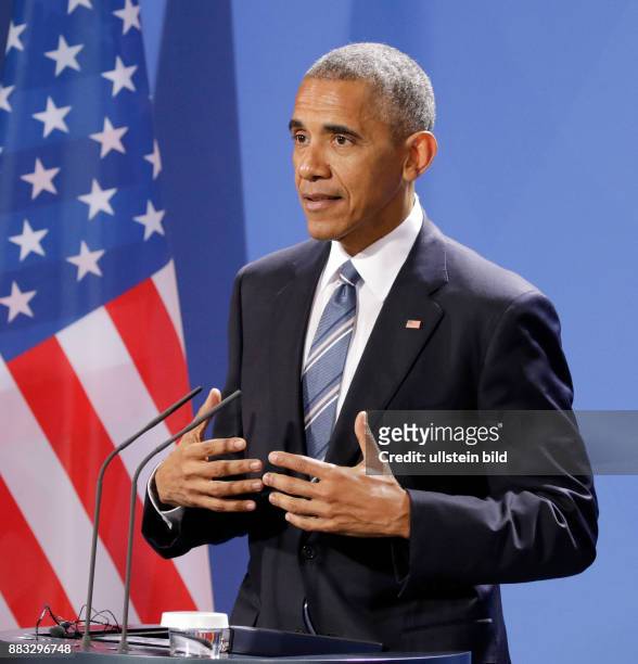 Berlin, Bundeskanzleramt, Besuch des amerikanischen Präsidenten Barack H. Obama in Deutschland. Foto: amerikanischen Präsidenten Barack H. Obama