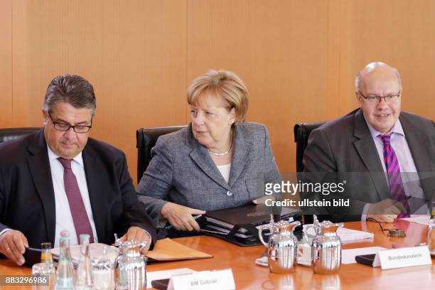 Berlin, Bundeskanzleramt, Kabinettssitzung.Das Bundeskabinett befasst sich in seiner 118. Sitzung am 21. September 2016 unter anderem mit dem...