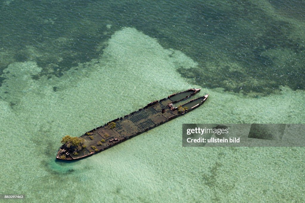 Wreck at Stradbroke Island, Moreton Bay, Brisbane, Australia