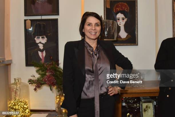 Sadie Frost attends a private view of artist Rebecca Leigh's exhibition hosted by Sadie Frost at Tann Rokka on November 30, 2017 in London, England.