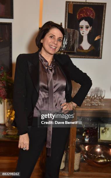 Sadie Frost attends a private view of artist Rebecca Leigh's exhibition hosted by Sadie Frost at Tann Rokka on November 30, 2017 in London, England.