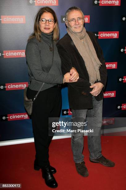 Pierre Jolivet and a guest attend the 'E-Cinema.com' launch party at restaurant 'L'Ile' on November 30, 2017 in Issy-les-Moulineaux, France.