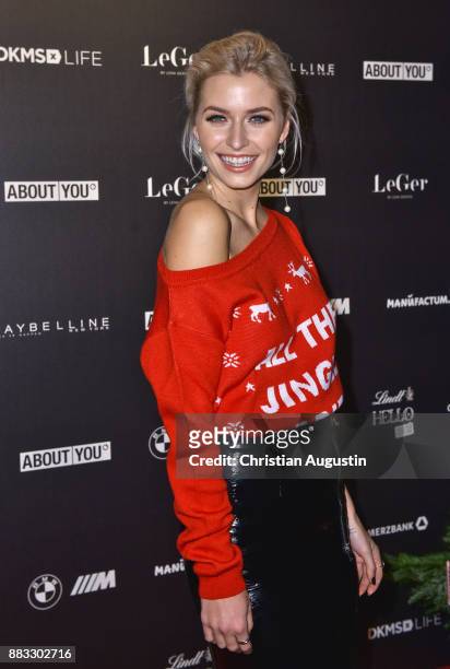 Lena Gercke attends her Christmas Dinner Party at the Bar Hygge on November 30, 2017 in Hamburg, Germany.