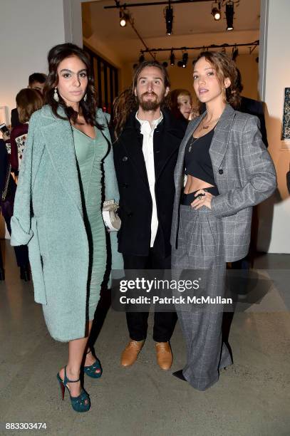 Shari Loeffler, Max Hoffman and Zoe Buckman attend the 2017 ARTWALK NY Benefiting Coalition for the Homeless at Spring Studios on November 29, 2017...