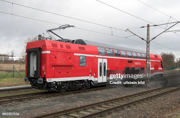 Hennigsdorf, Testgleis Bombardier Transportation GmbH, Doppelstock-Triebwagen D-DB 91 80 04-45 001-4 DB Regio AG, Region Nordost, DB Regio hat vom...