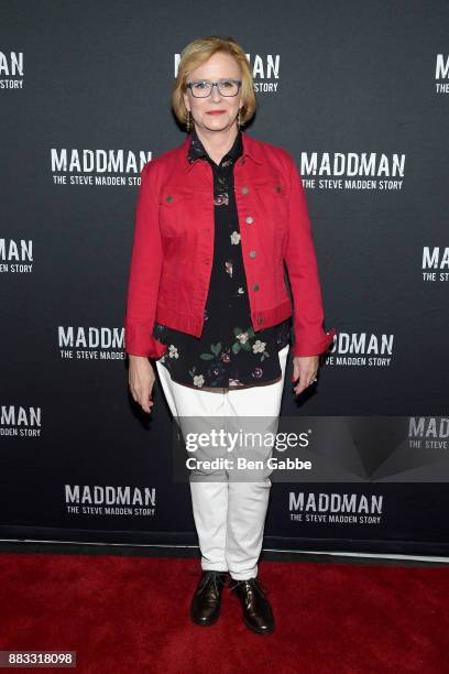 Actress Eve Plumb attends the "Maddman: The Steve Madden Story" New York Premiere at iPic Theater on November 30, 2017 in New York City.