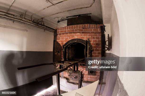 Der Ofen im Krematorium. Konzentrationslager Mauthausen in Österreich. KZ der Stufe III von 1938 bis 1945