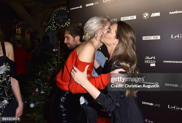 Lena Gercke and Mandy Grace Capristo attend the Christmas Dinner Party of Lena Gercke at the Bar Hygge on November 30, 2017 in Hamburg, Germany.