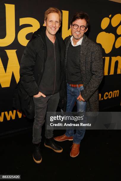 Jan Hahn and Tobey Wilson attend the exclusive preview of 'Zwischen zwei Leben - The Mountain between us' at Filmpalast Cologne on November 30, 2017...