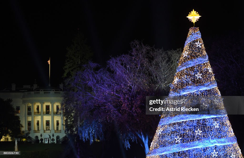 President And Mrs Trump Attend National Christmas Tree Lighting Ceremony