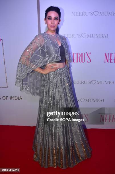 Indian film actress Karishma Kapoor attend the Popular ethnic brand Neeru's an exclusive showcase of the 1000 Signature Studio launches in Mumbai.