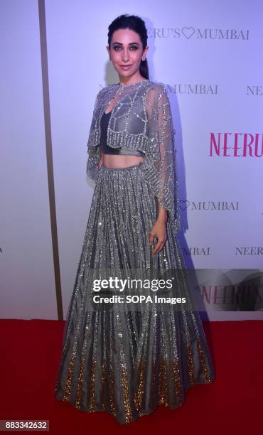 Indian film actress Karishma Kapoor attend the Popular ethnic brand Neeru's an exclusive showcase of the 1000 Signature Studio launches in Mumbai.