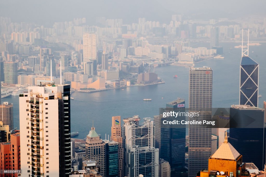 Commercial and residential buildings in Hong Kong.